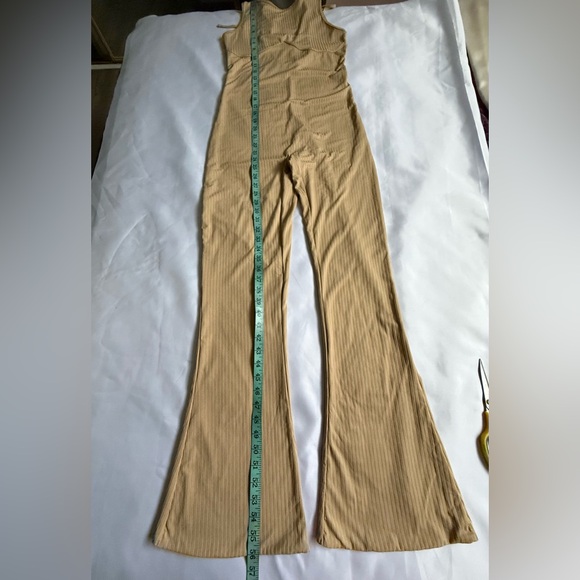 Oh Polly Ribbed Tan Jumpsuit - Picture 10 of 12